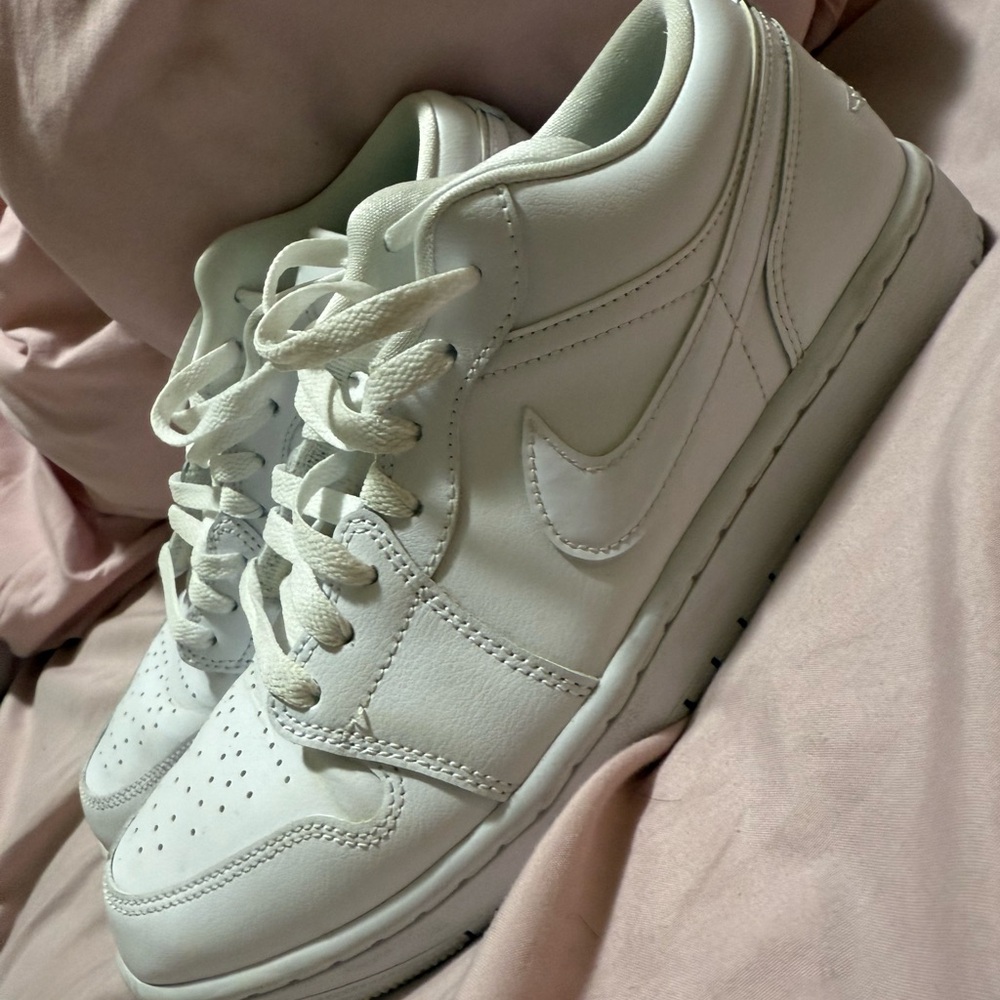 Jordan All-White Leather Sneakers